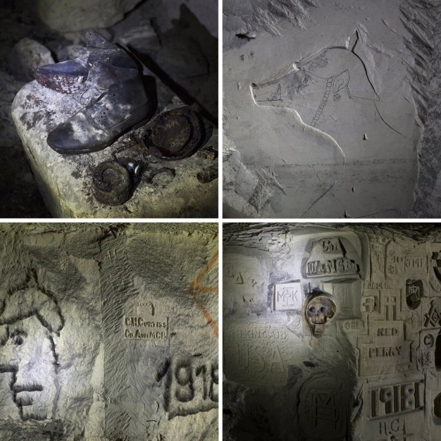 Artifacts left by American soldiers during World War I