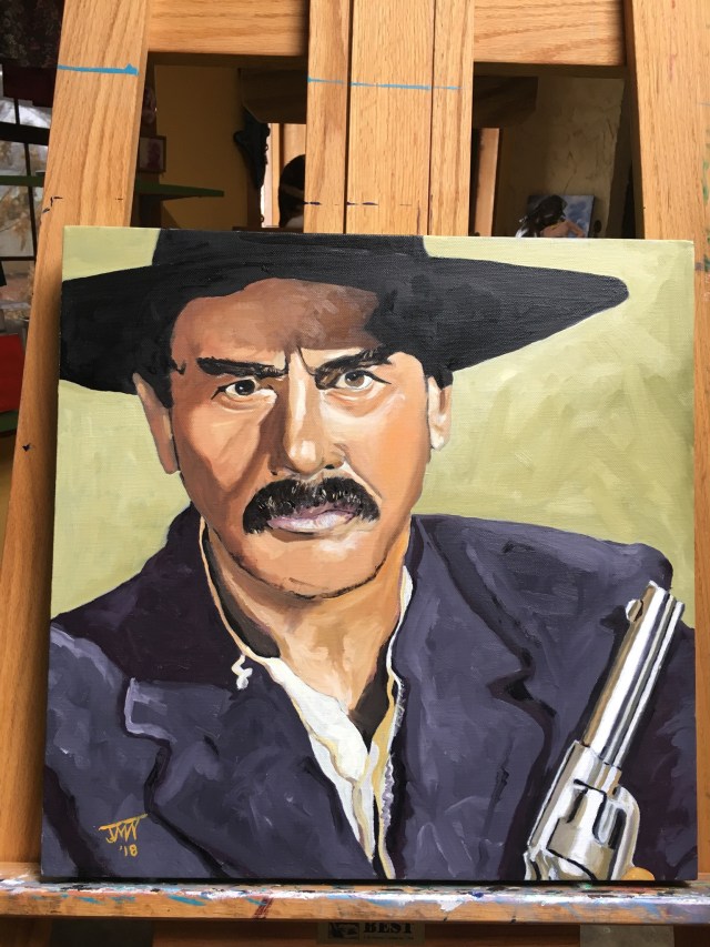 JMN2018 Go Ahead, Make My Tea. Oil on canvas, 18 x 18 in. (Copyright 2018 James Mansfield Nichols. All rights reserved.)