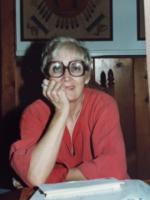 Mother Pensive With Huge Glasses, JMN, photo. (C) 2018 James Mansfield Nichols. All rights reserved.