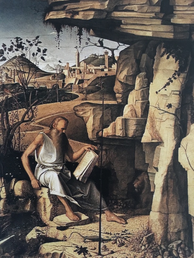 St Jerome, patron saint of translators, by Bellini
