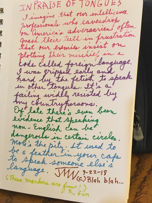 In Praise of Tongues