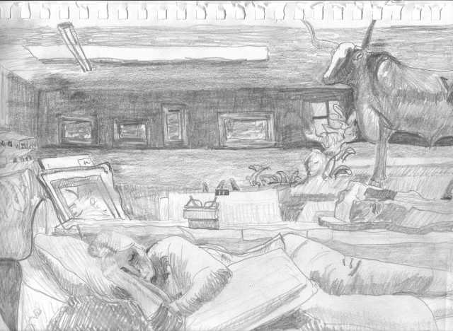 Napping in the Studio. JMN.