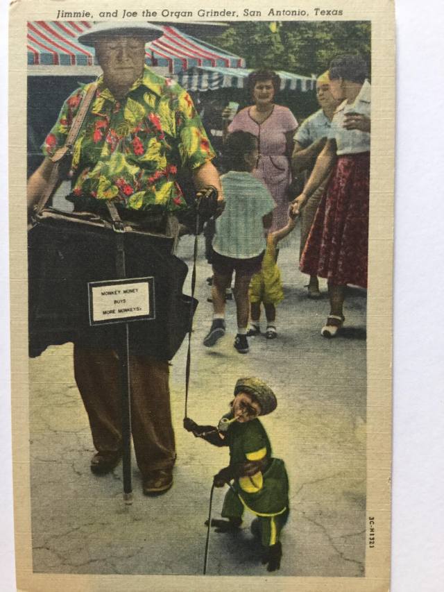 Postcard from my great grandmother's collection. Unstamped. San Antonio, Home of the Alamo, Gulf Breezes and Sunshine. Weiner News Company, San Antonio, Texas.