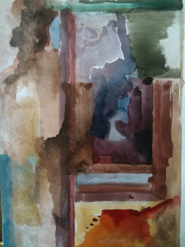 HJN, Abstract, watercolor