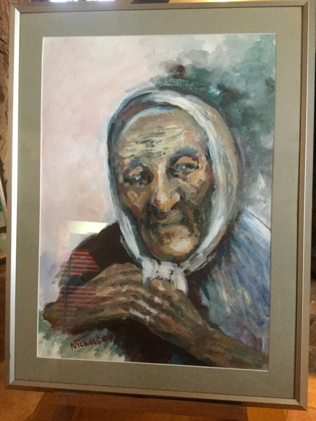 HJN. Acrylic. Old woman