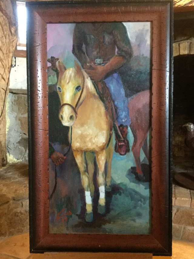 HJN. Oil on canvas. Guy on horse
