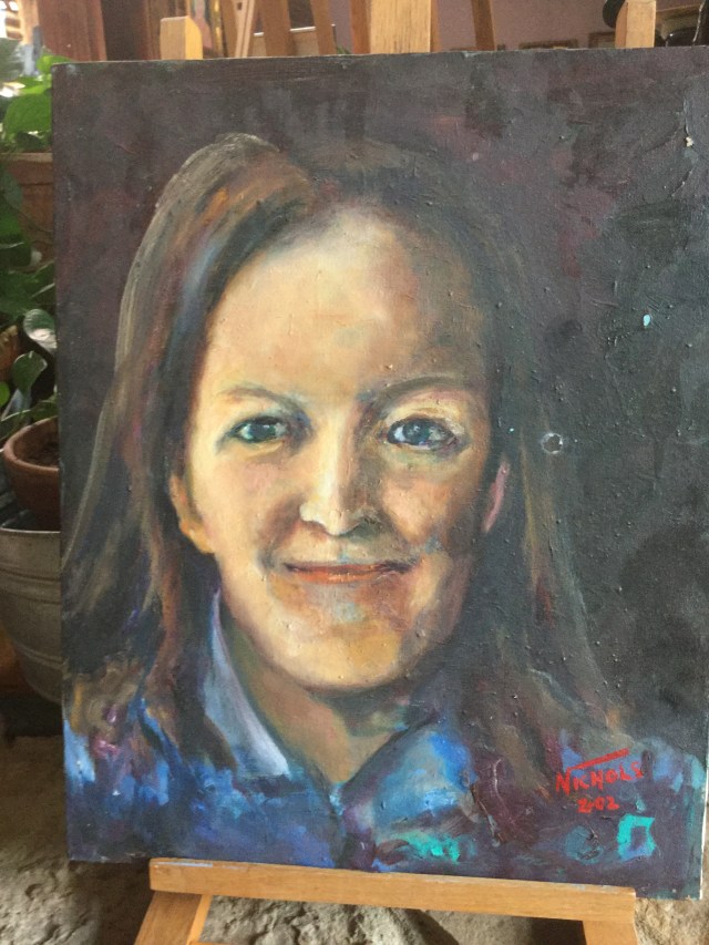 HJN. Oil on canvas. Smiling female