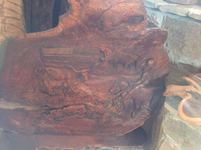 HJN. Ranch life. Carved relief